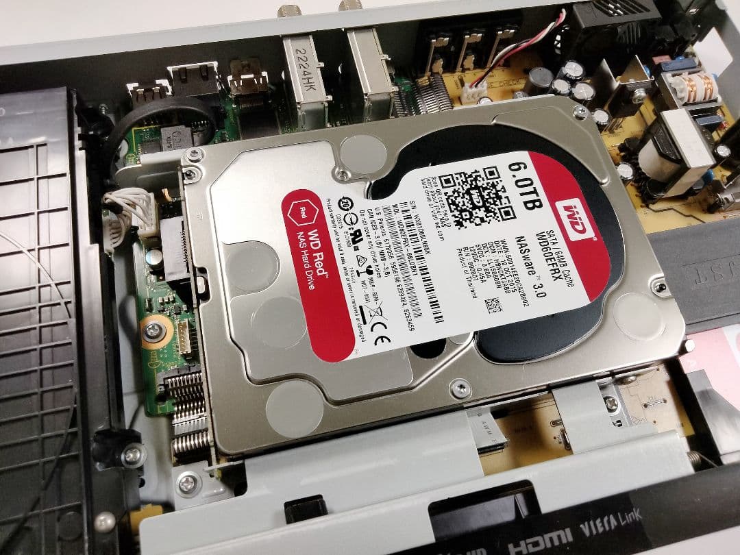 Panasonic DIGA DMR-BWT620 WD60EFRX換装