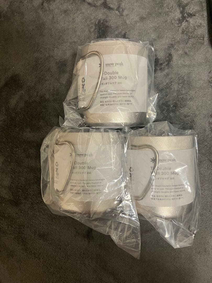 peak スノーピーク チタンダブルマグ300 MG-152 3個セット