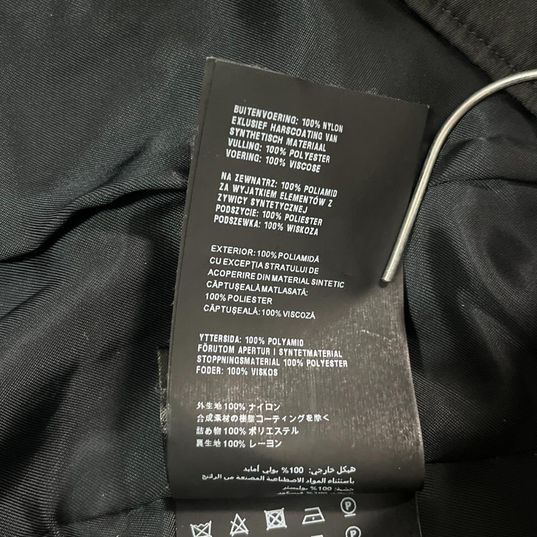 PRADA プラダ ナイロン ロングコート ステンカラーコート ブラック 36S