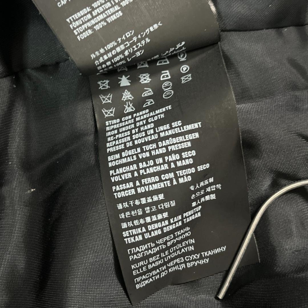 PRADA プラダ ナイロン ロングコート ステンカラーコート ブラック 36S