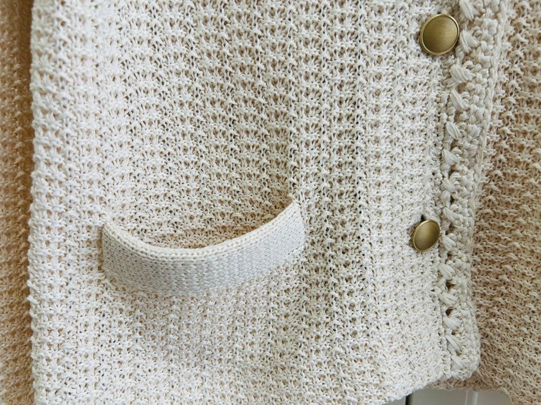 エストネーション ESTNATION ラフィアタッチニットジャケット