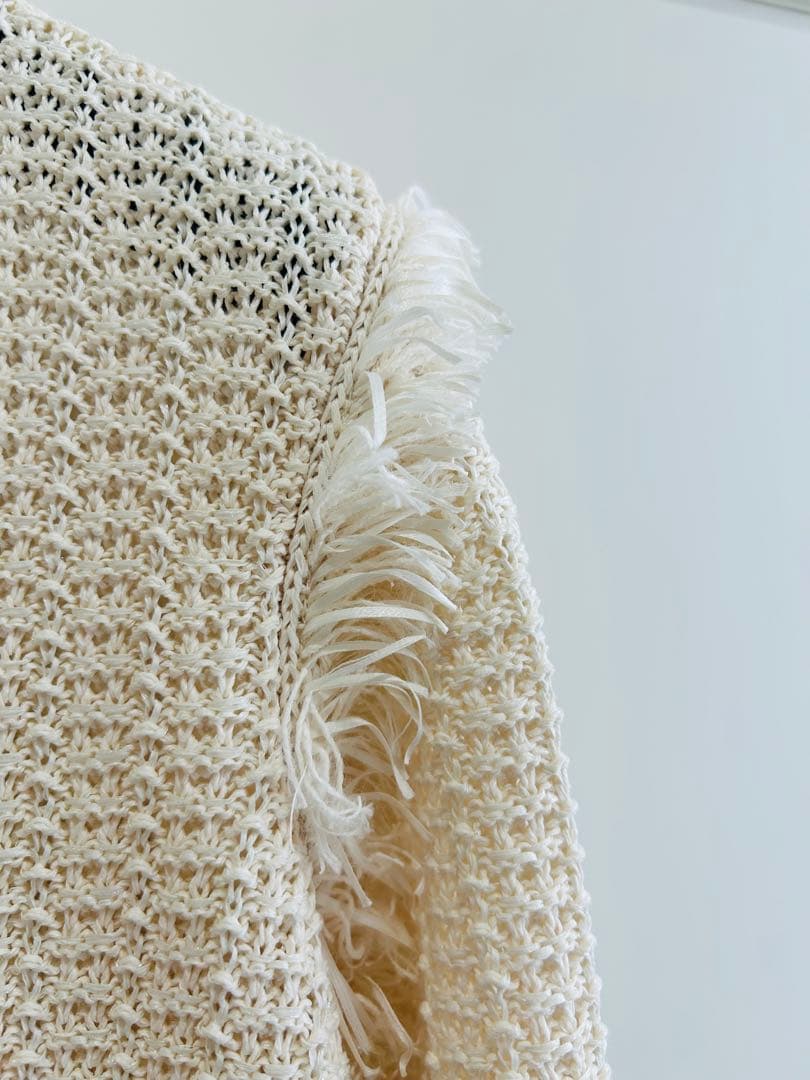 エストネーション ESTNATION ラフィアタッチニットジャケット