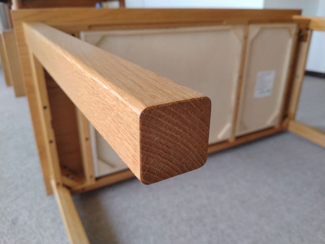 【すだ】MUJI/無印良品 無垢オーク材デスク110cm引出付/学習机