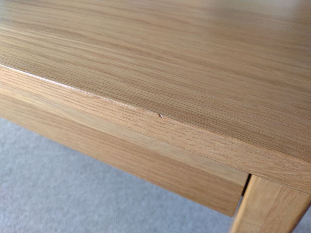 【すだ】MUJI/無印良品 無垢オーク材デスク110cm引出付/学習机