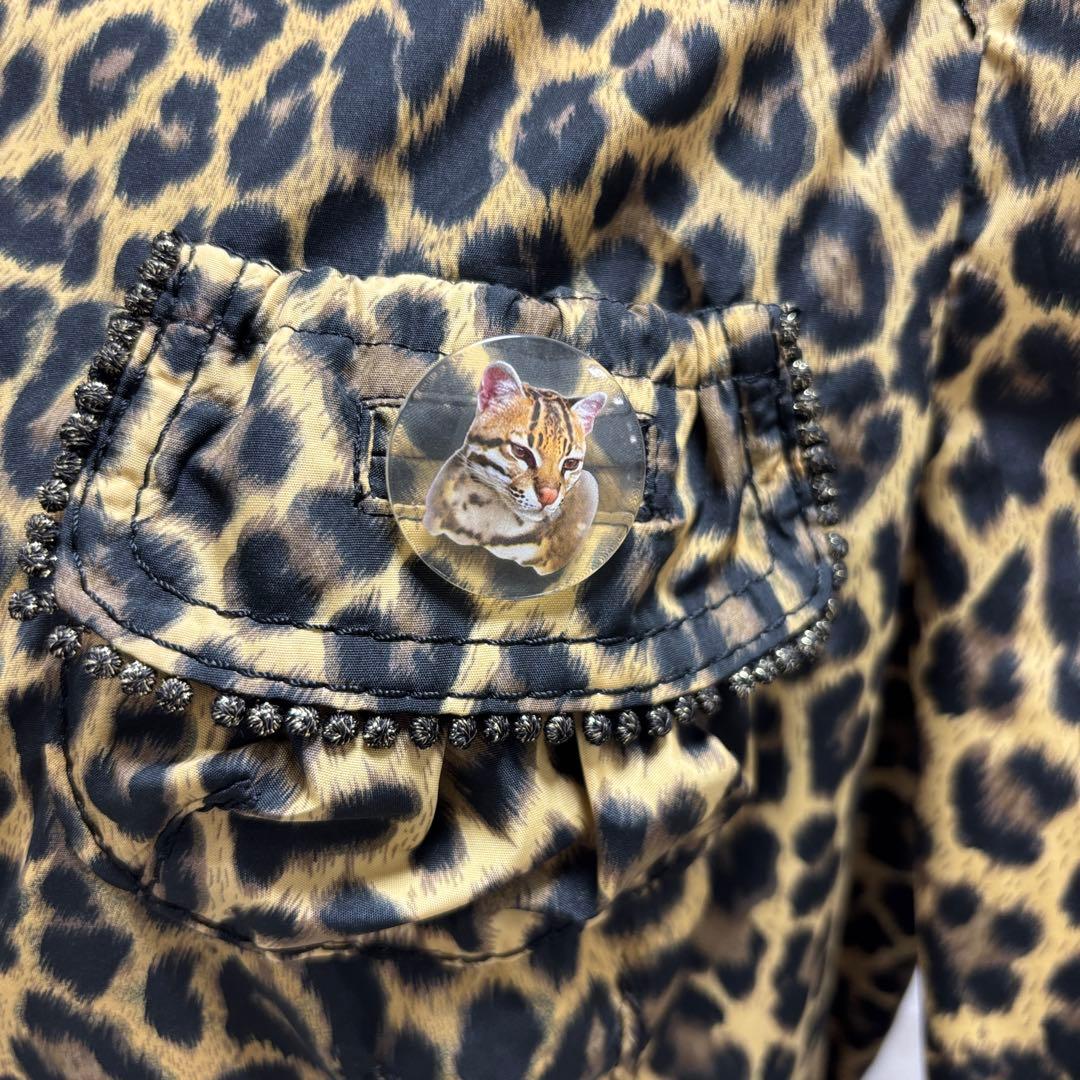 ★美品★ 伊太利屋 ヒョウ柄 トレンチ Mサイズ 日本製