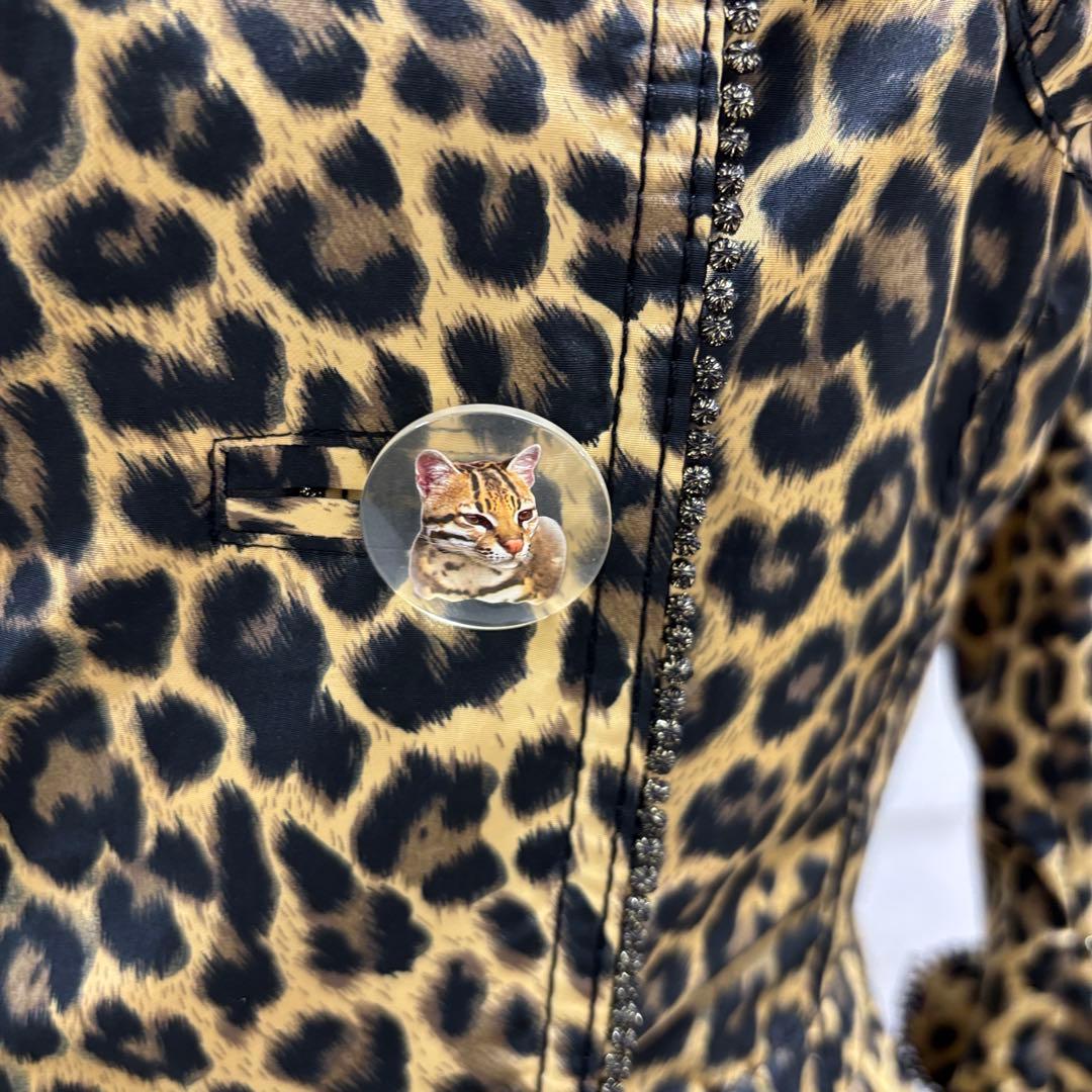 ★美品★ 伊太利屋 ヒョウ柄 トレンチ Mサイズ 日本製