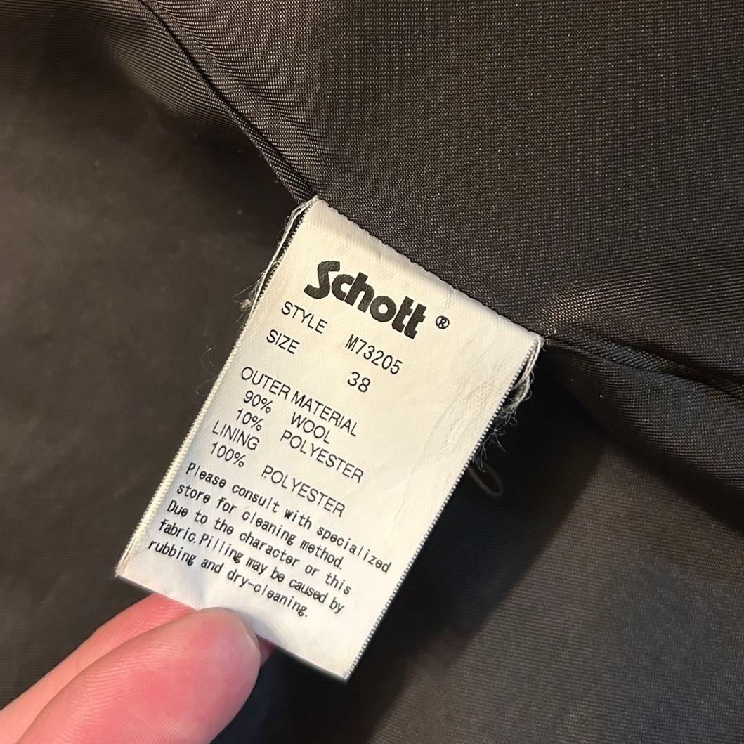 【美品】80's Schott ブラックウールピーコート 38