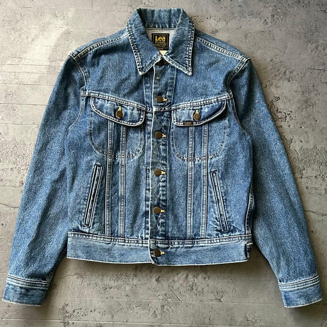 90s LeeRIDERSＪ0424黒タグ 日本製 復刻 デニムジャケット 希少