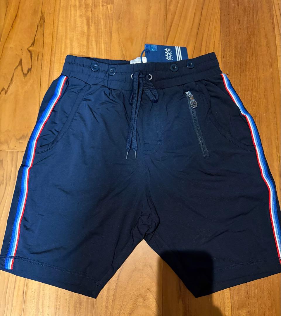 ムータマリン ネイビー サイドストライプ パンツ XS