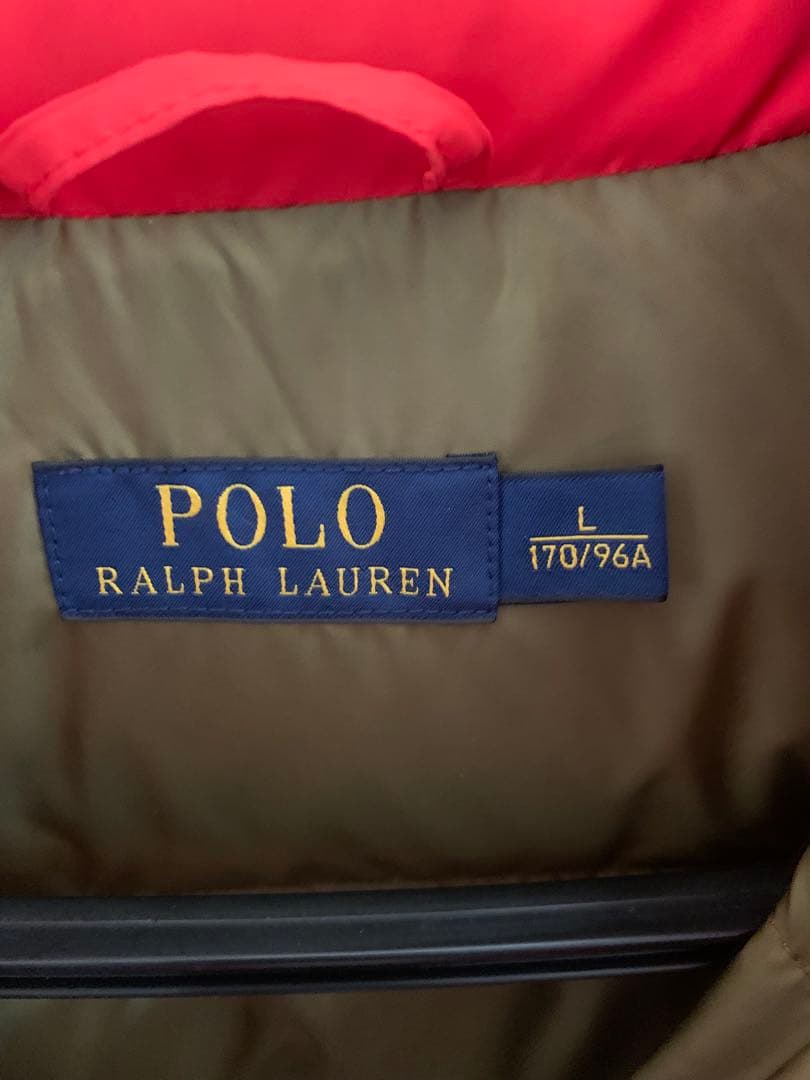 【美品】 RALPH LAUREN ダウンベスト 赤