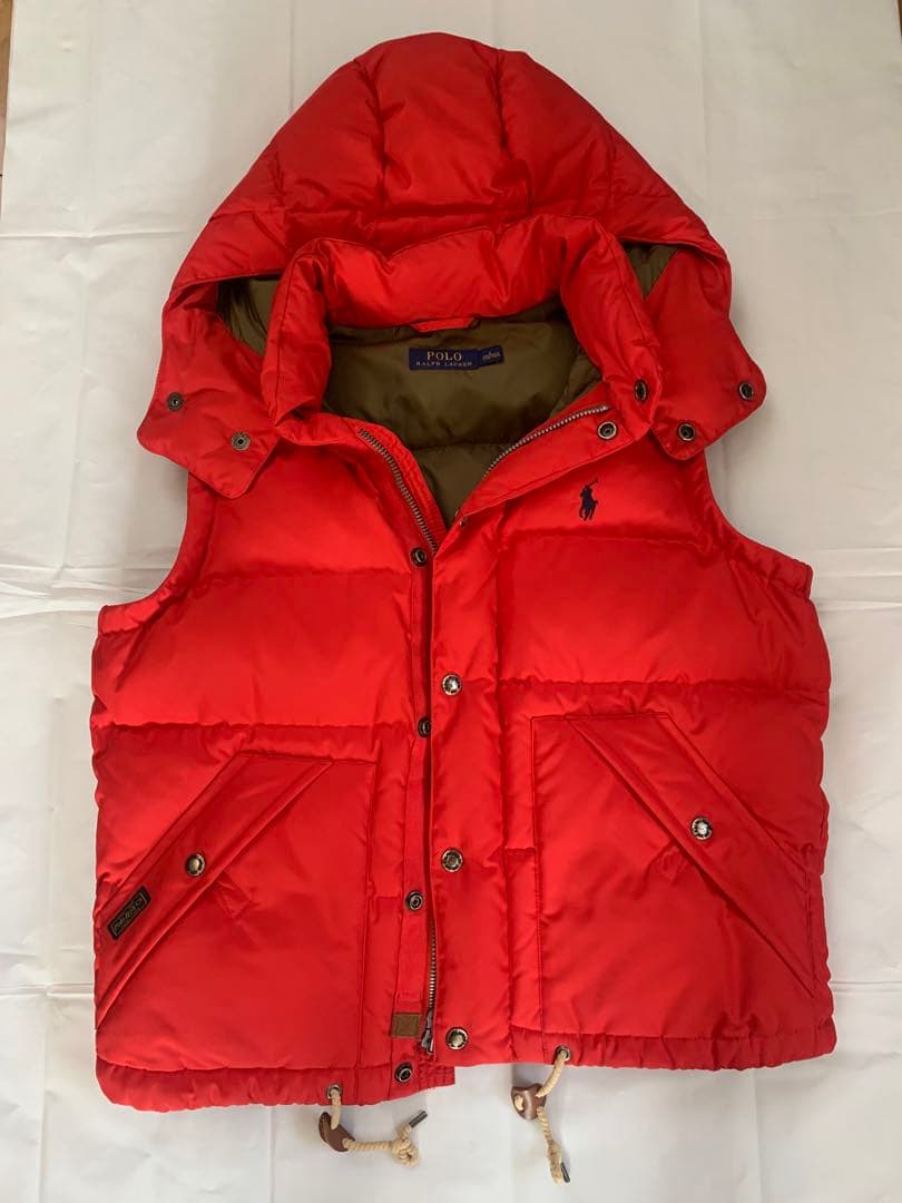 【美品】 RALPH LAUREN ダウンベスト 赤