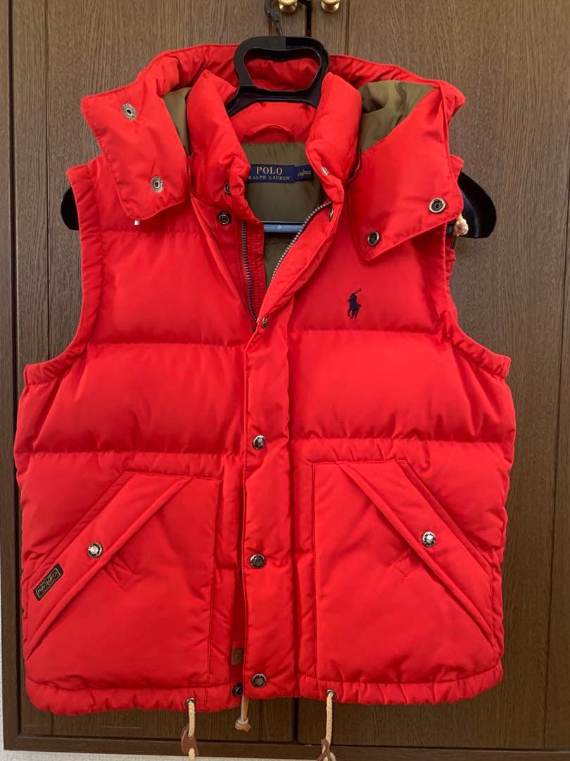 【美品】 RALPH LAUREN ダウンベスト 赤