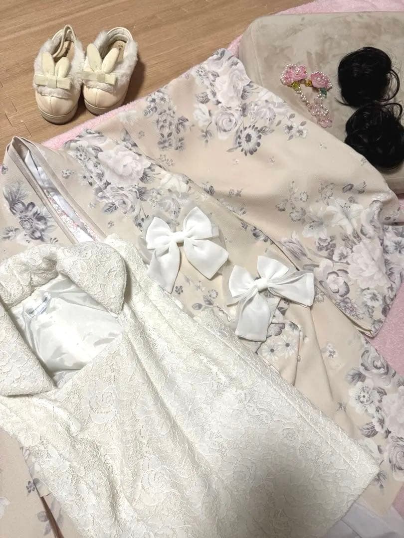 値下げ！キャサリンコテージ七五三【うさぎスリッポン.髪飾り.ウィッグ付】