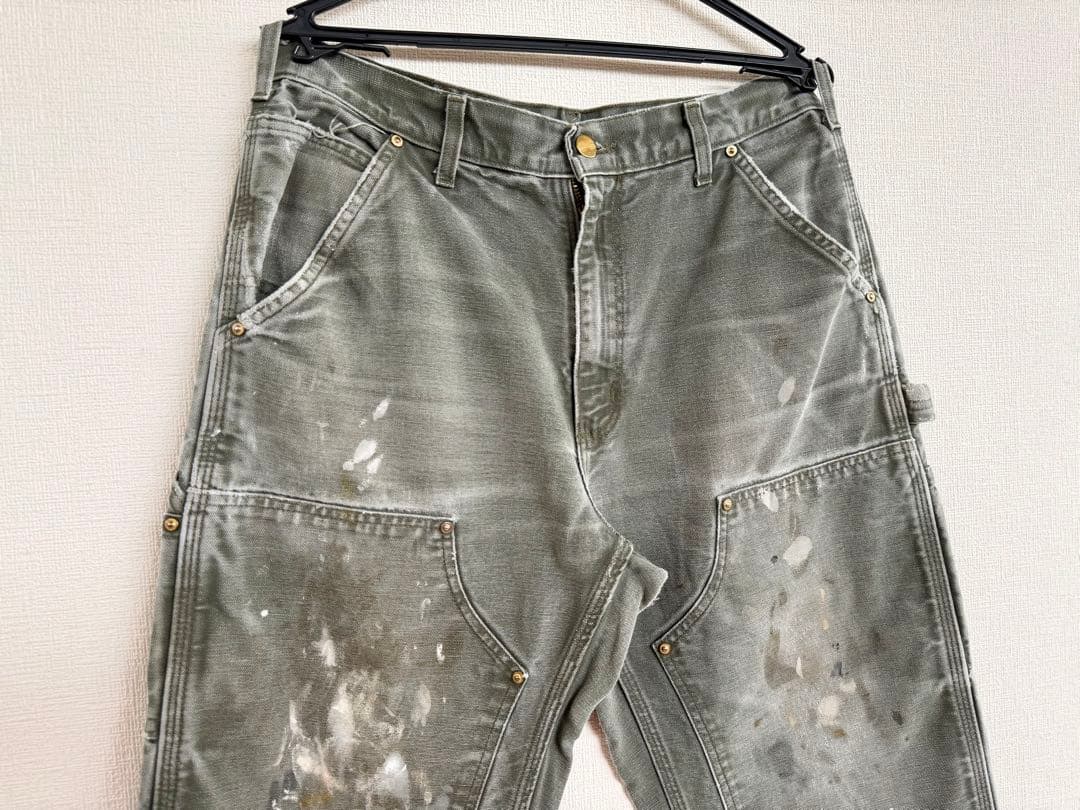 超スペシャル 32X32 W32 カーハート ダブルニー パンツ MOS モス