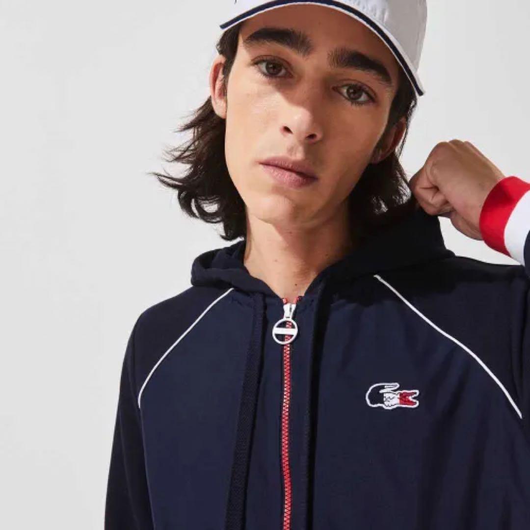 【未使用タグ付き】ラコステ　LACOSTEフード付きジャケット ネイビー