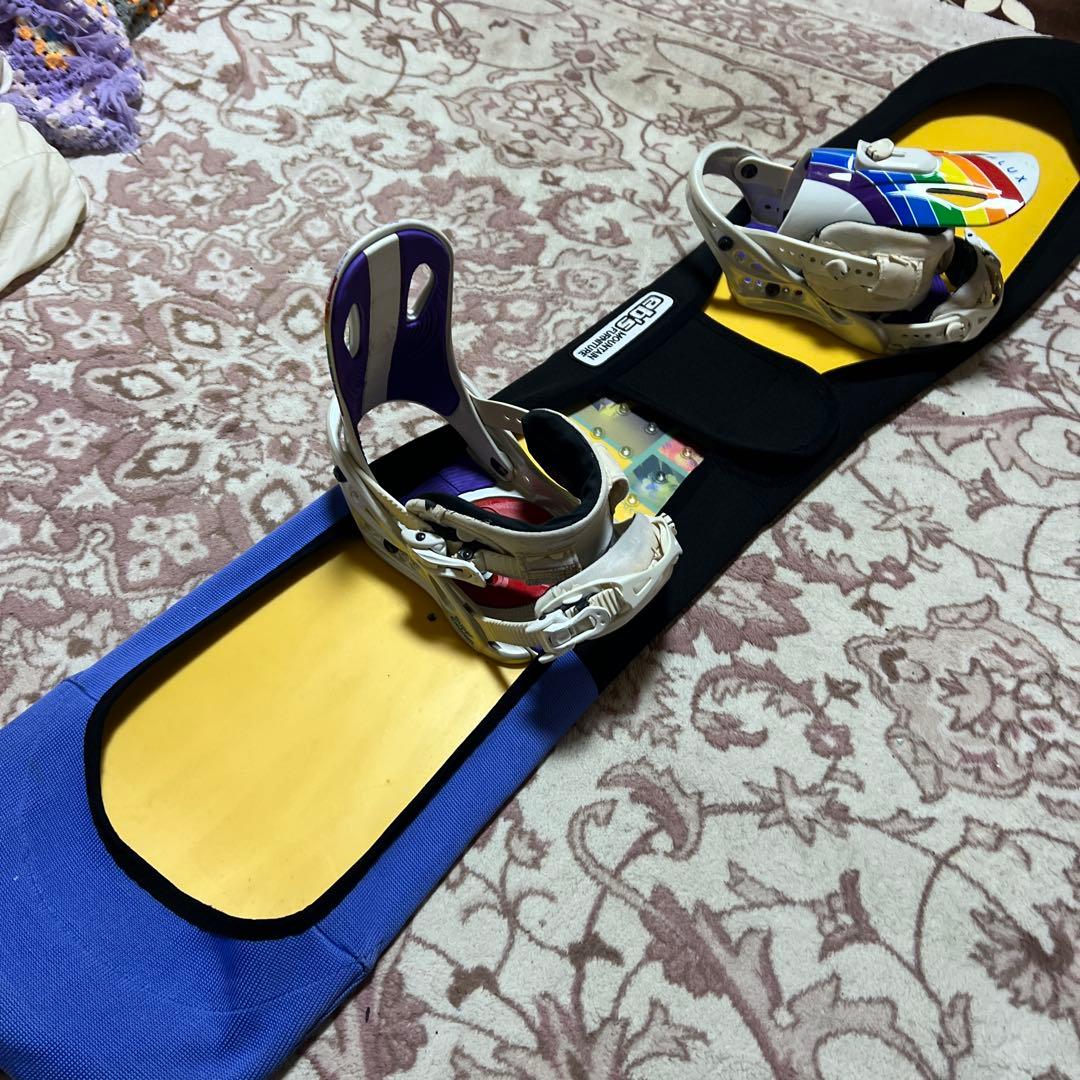 良品 BURTON 143cm バイン付 スノーボードセット 子供 レディース