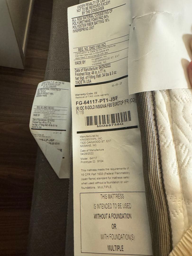 ★大幅値下★ 大塚家具 レガリア　インシグニア　セミダブル　マットレス