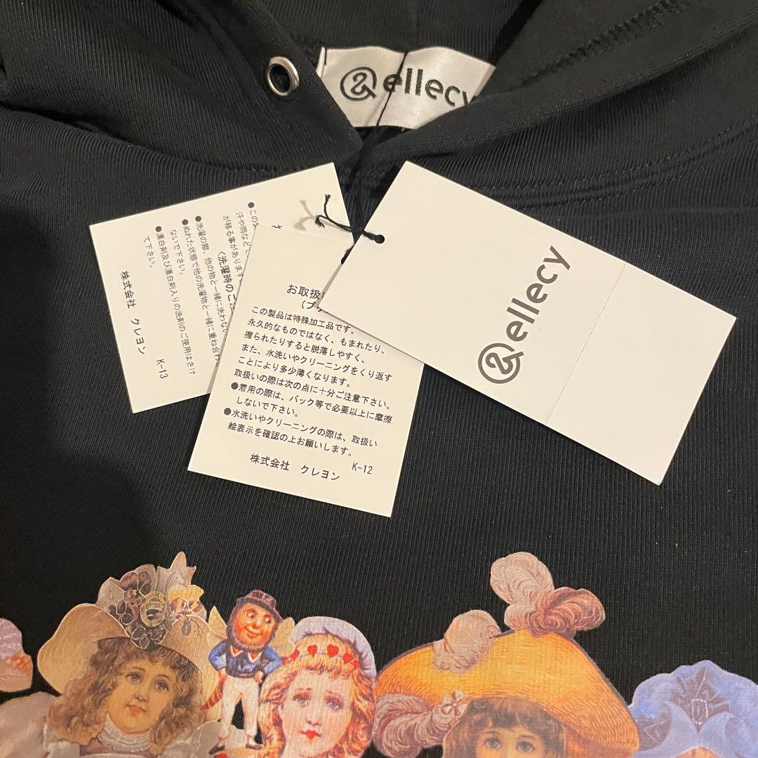 &ellecy タグ付き ドール ロングパーカー ブラック Mサイズ