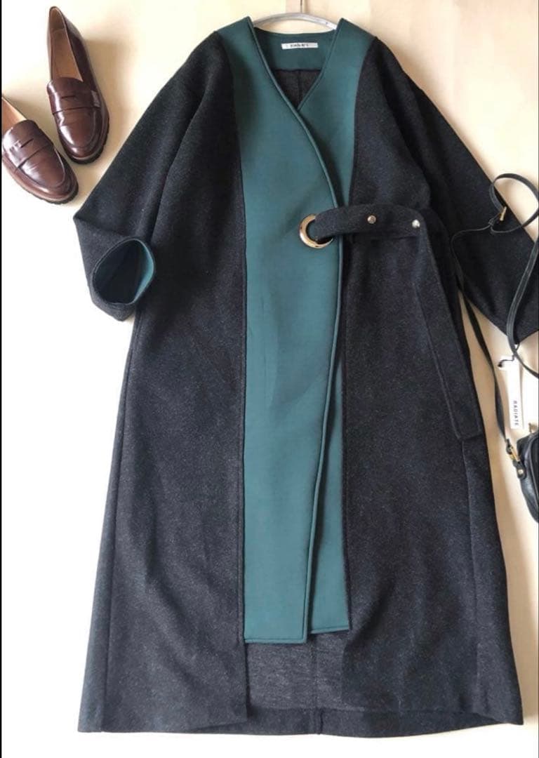 【新品 未使用】RADIATE ラディエイト　バイカラーロングコート