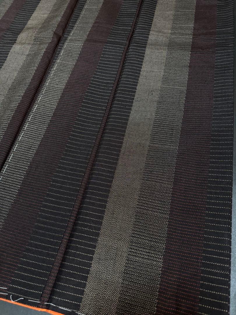 【銘品新品】日本三大紬「信州上田紬」漢方草木染「総絣織」トール寸