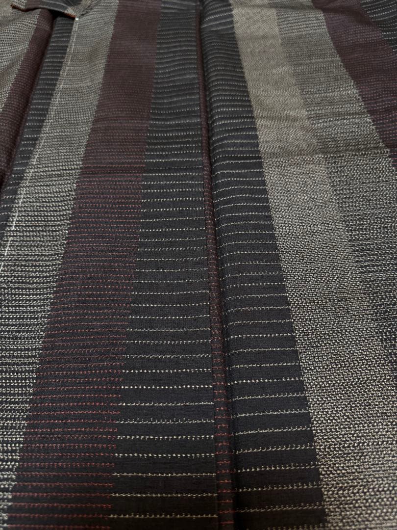 【銘品新品】日本三大紬「信州上田紬」漢方草木染「総絣織」トール寸