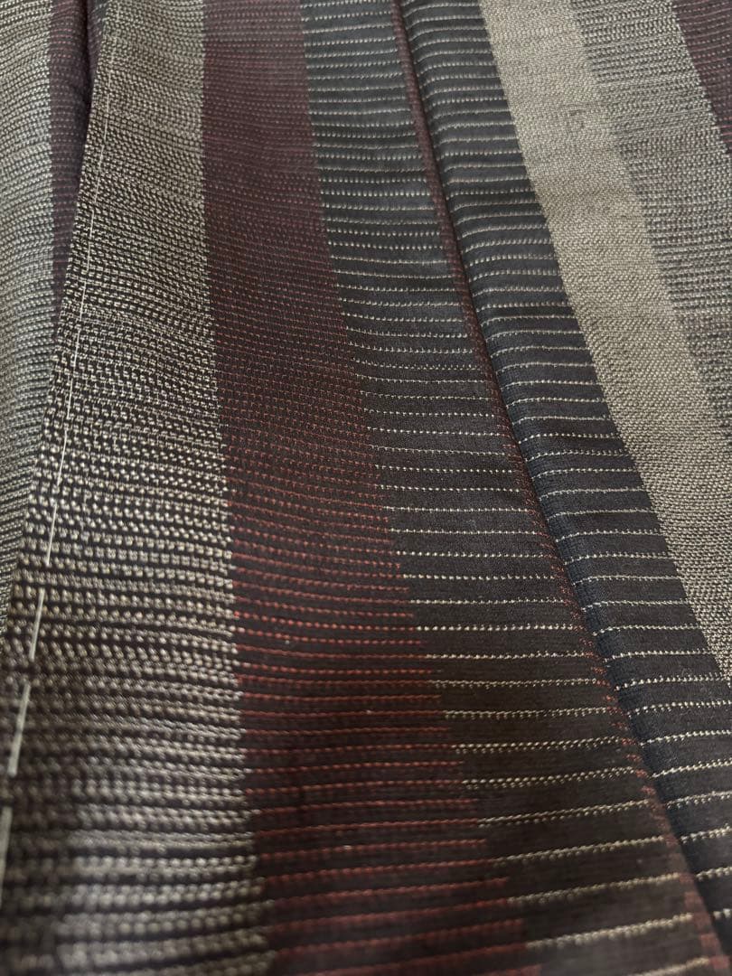 【銘品新品】日本三大紬「信州上田紬」漢方草木染「総絣織」トール寸