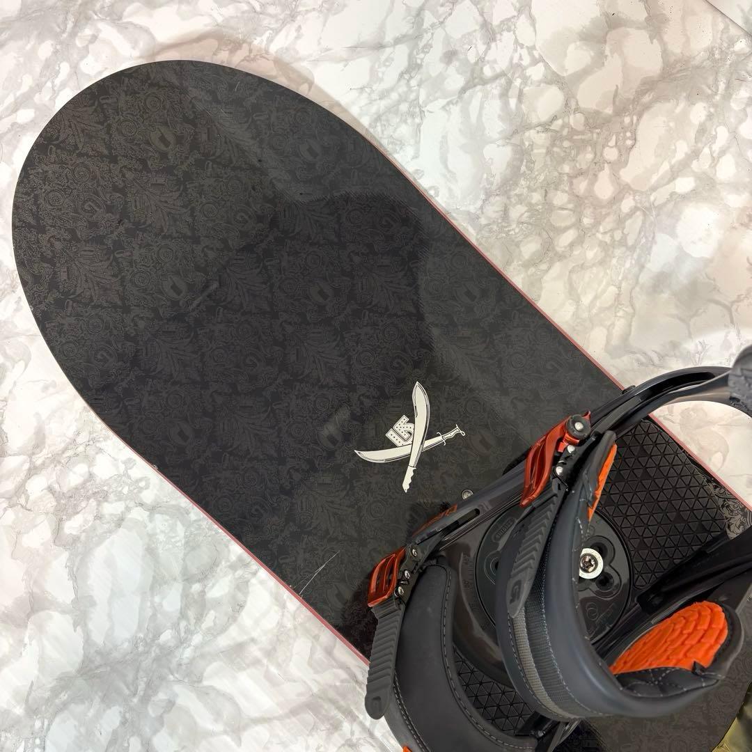 【良品】 バートン デュース 155cm メンズ スノーボード2点 カスタム M