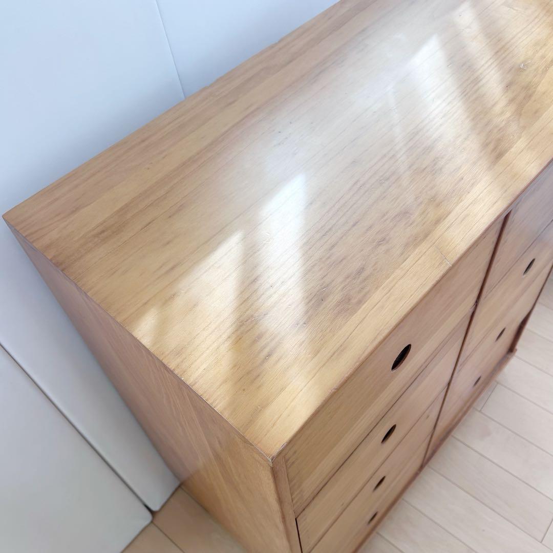 アンティーク　桐　ミドルチェスト　ロッキング工法　アポセカリー 9杯 幅80蟻組