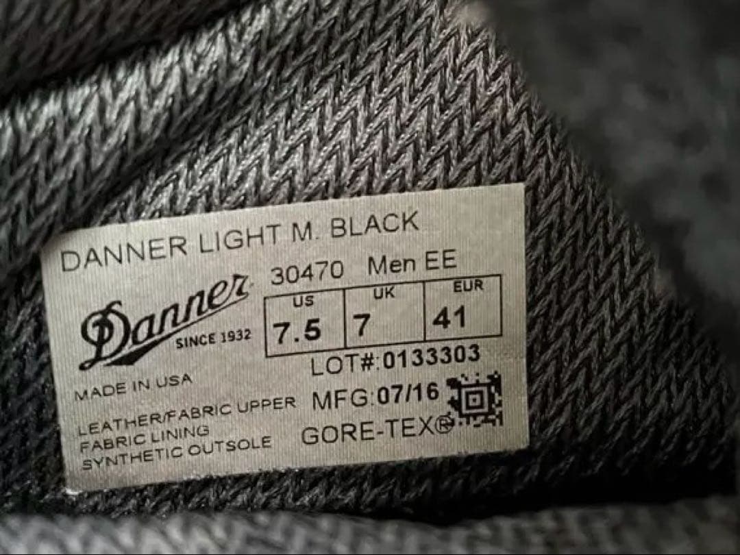 DANNER LIGHTミリタリー 30470 黒　US7.5