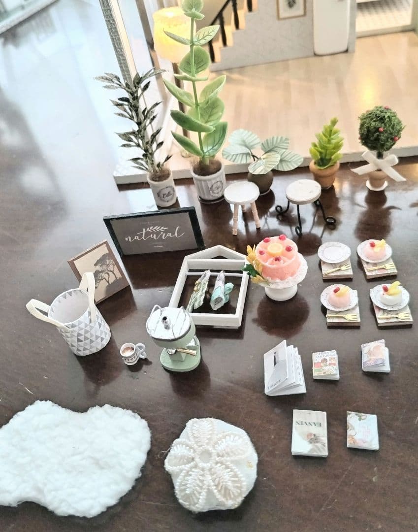 *完成品* ドールハウス 2階建て サンルーム ベビー サンテラス カバー付き