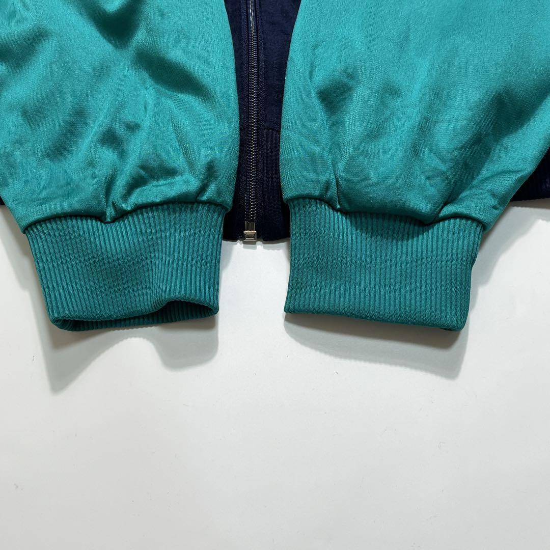 80s アディダス トラックジャケット L 紺 マルチカラー 白タグ 7440