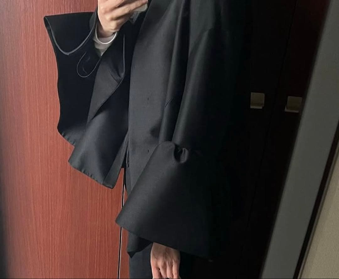 新品未使用Drawerドゥロワー☆ジャケット ブラック 黒 サイズ36