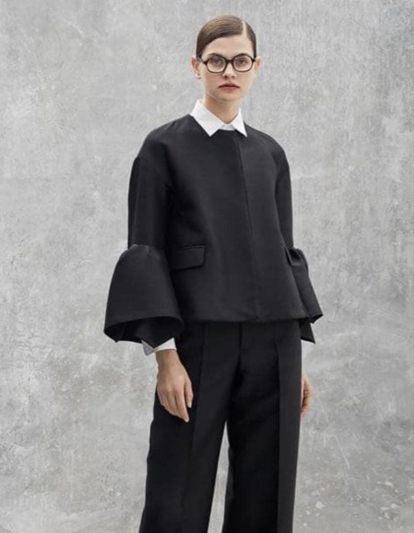 新品未使用Drawerドゥロワー☆ジャケット ブラック 黒 サイズ36