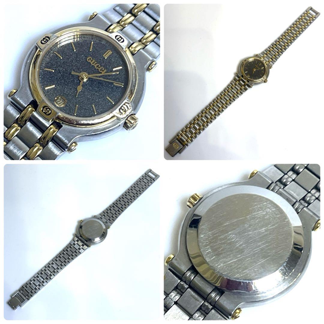 極美品 GUCCI 9000L グッチ 腕時計 コンビ ゴールド 稼働品 希少