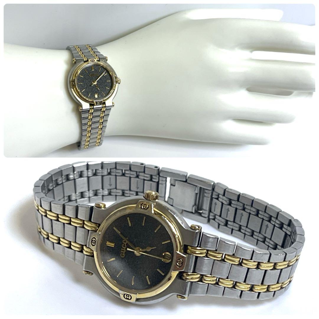 極美品 GUCCI 9000L グッチ 腕時計 コンビ ゴールド 稼働品 希少