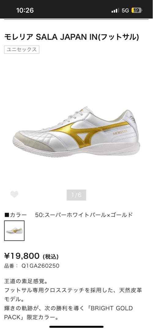 モレリア SALA JAPAN IN フットサルシューズ