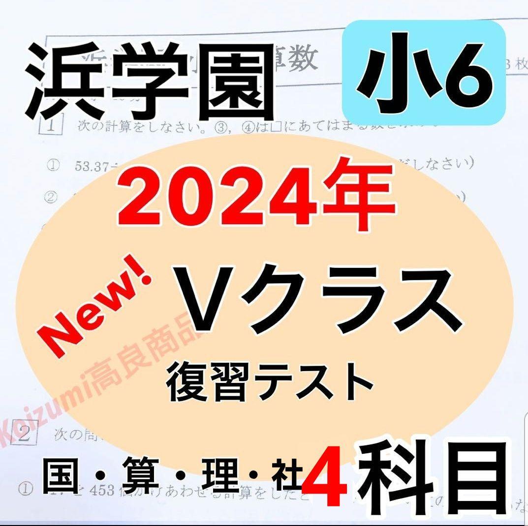 浜学園　小６　Ｖクラス　復習テスト　算数　国語　理科　社会　４教科
