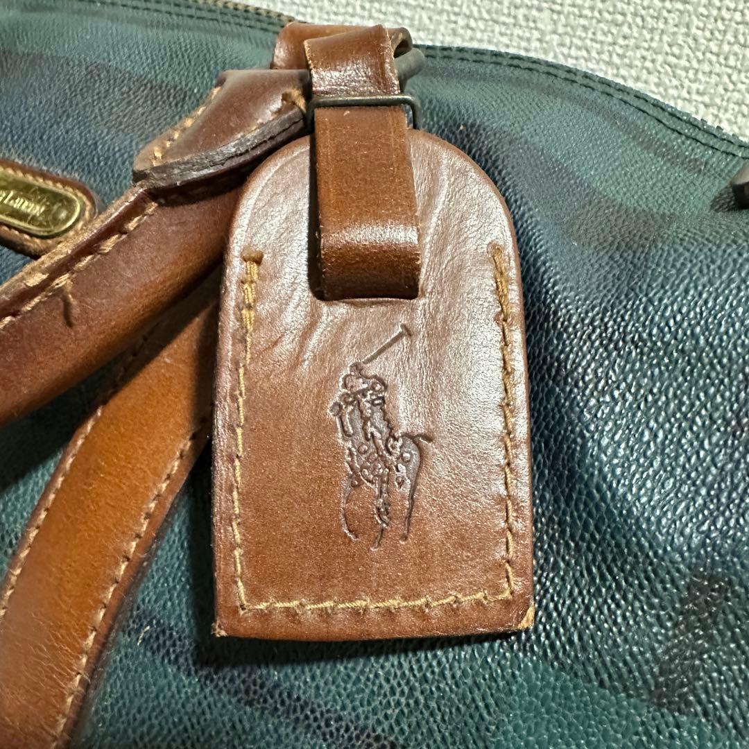 大容量 2way ショルダー✨ラルフローレン　ボストンバッグ　グリーン　チェック