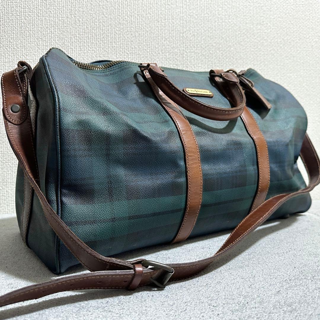 大容量 2way ショルダー✨ラルフローレン　ボストンバッグ　グリーン　チェック