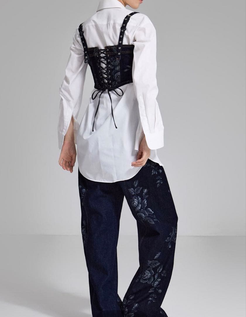 fetico×studious ローズデニムビスチェ