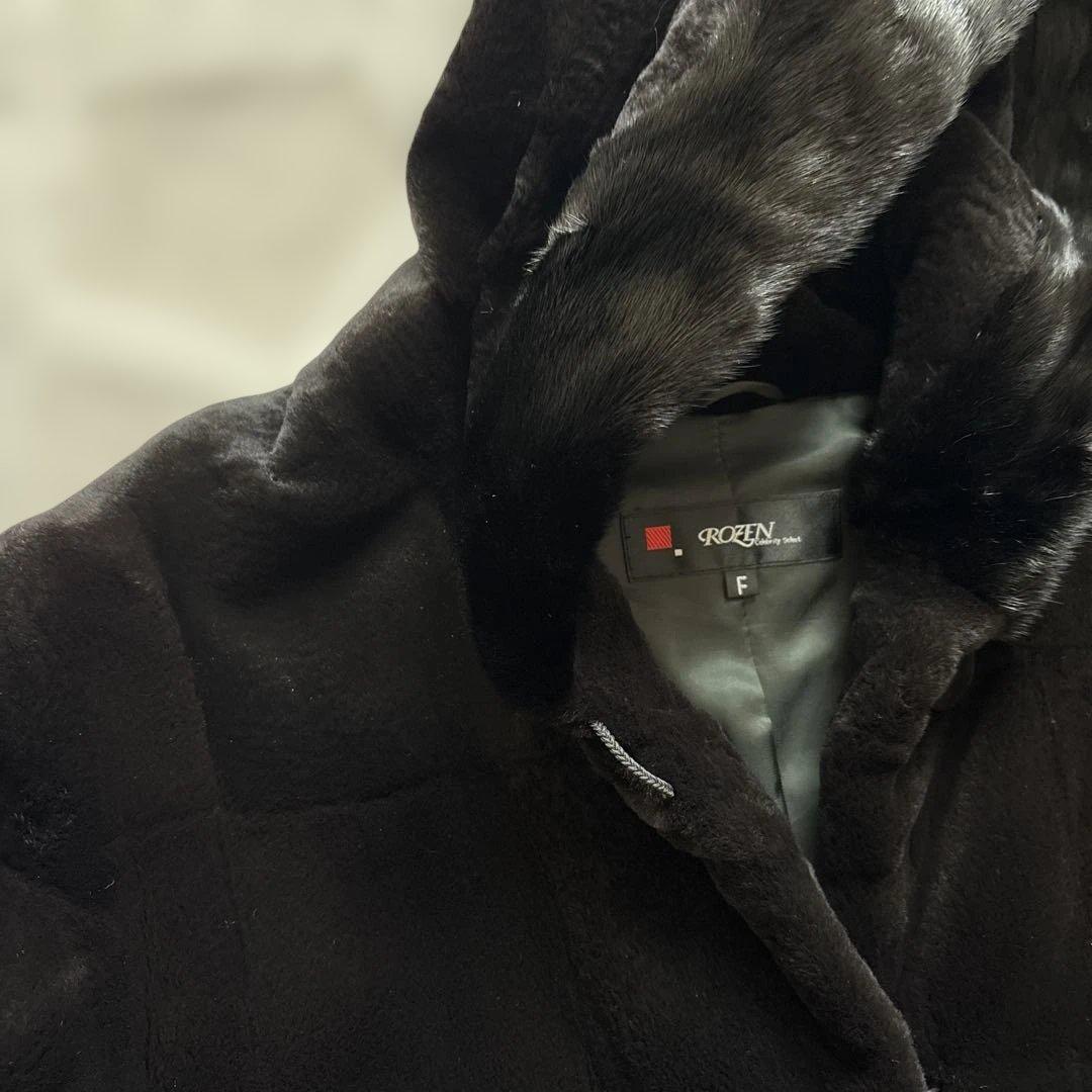ROZENのフードミンクコート