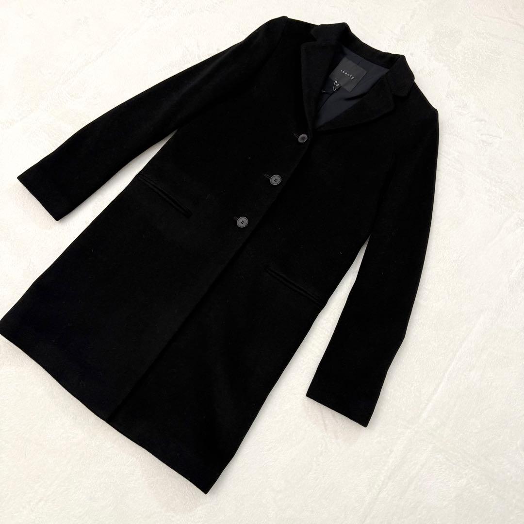 theory カシミヤ100 コート P 未使用 ブラック 上品