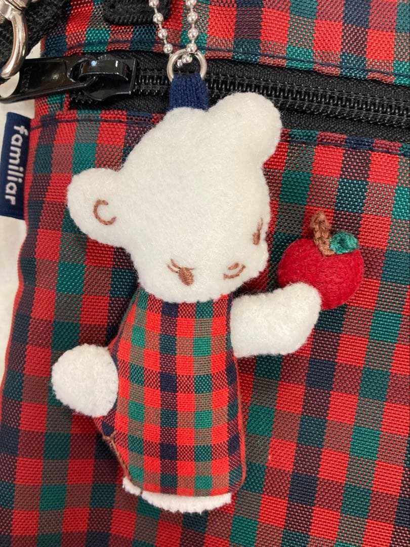 ゆ*ー様 ファミリア　サコッシュ　赤チェック