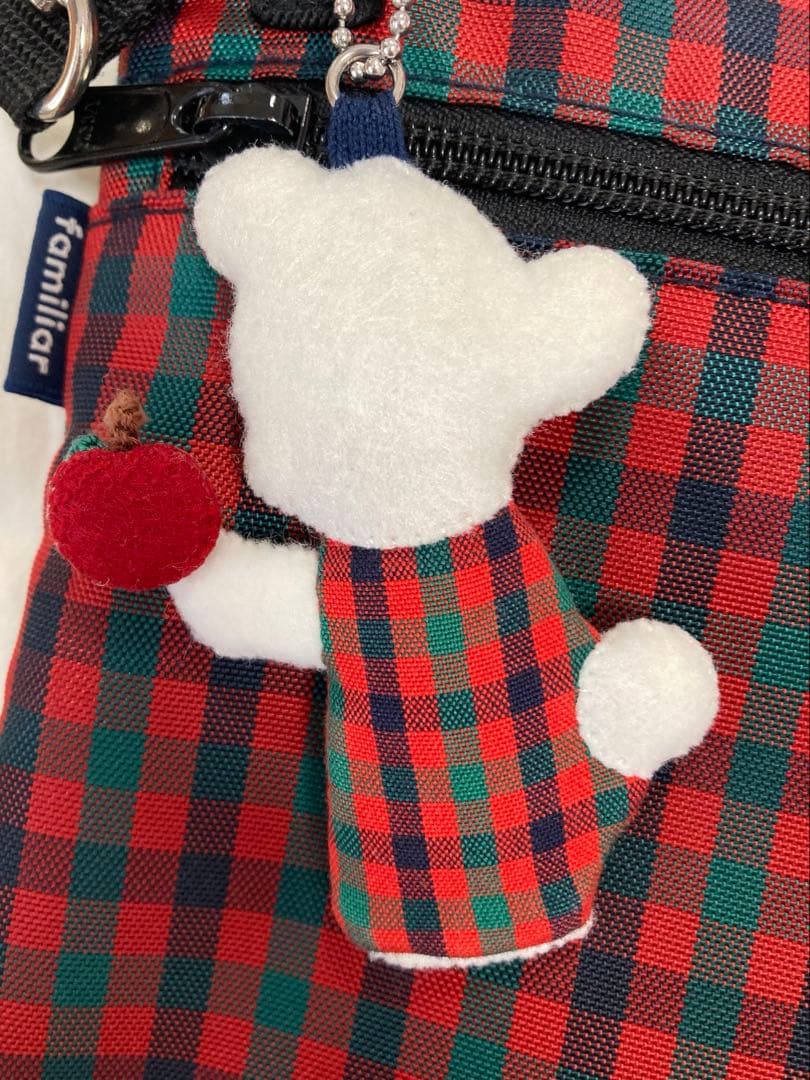 ゆ*ー様 ファミリア　サコッシュ　赤チェック