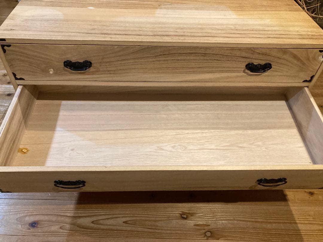 昭和レトロ　桐箪笥3段　時代家具　着物箪笥