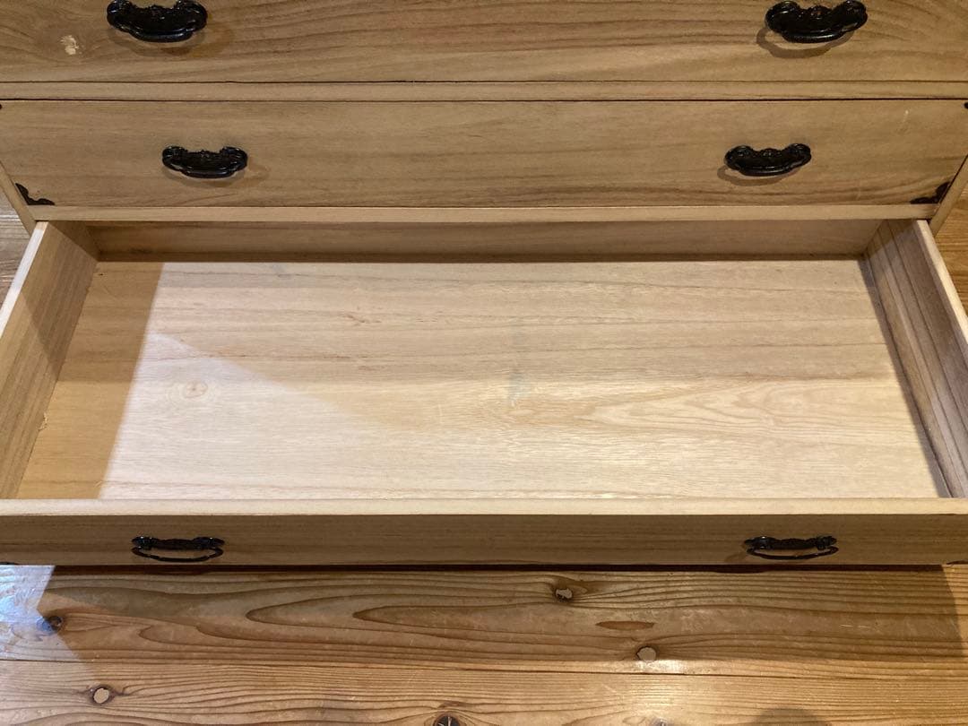 昭和レトロ　桐箪笥3段　時代家具　着物箪笥