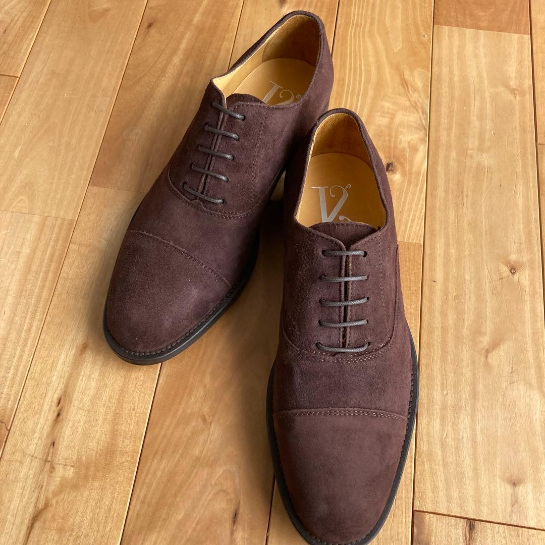 新品 イタリア製 スエード 革靴 メンズ 39 ブラウン カジュアル