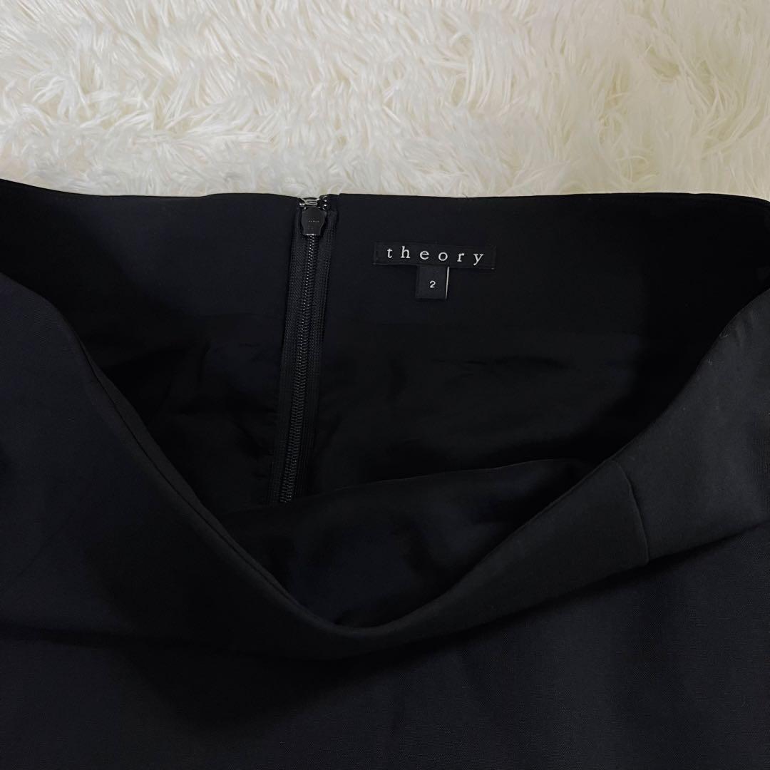 セオリー セットアップ LANAI ノーカラージャケット スカート 黒 0 2