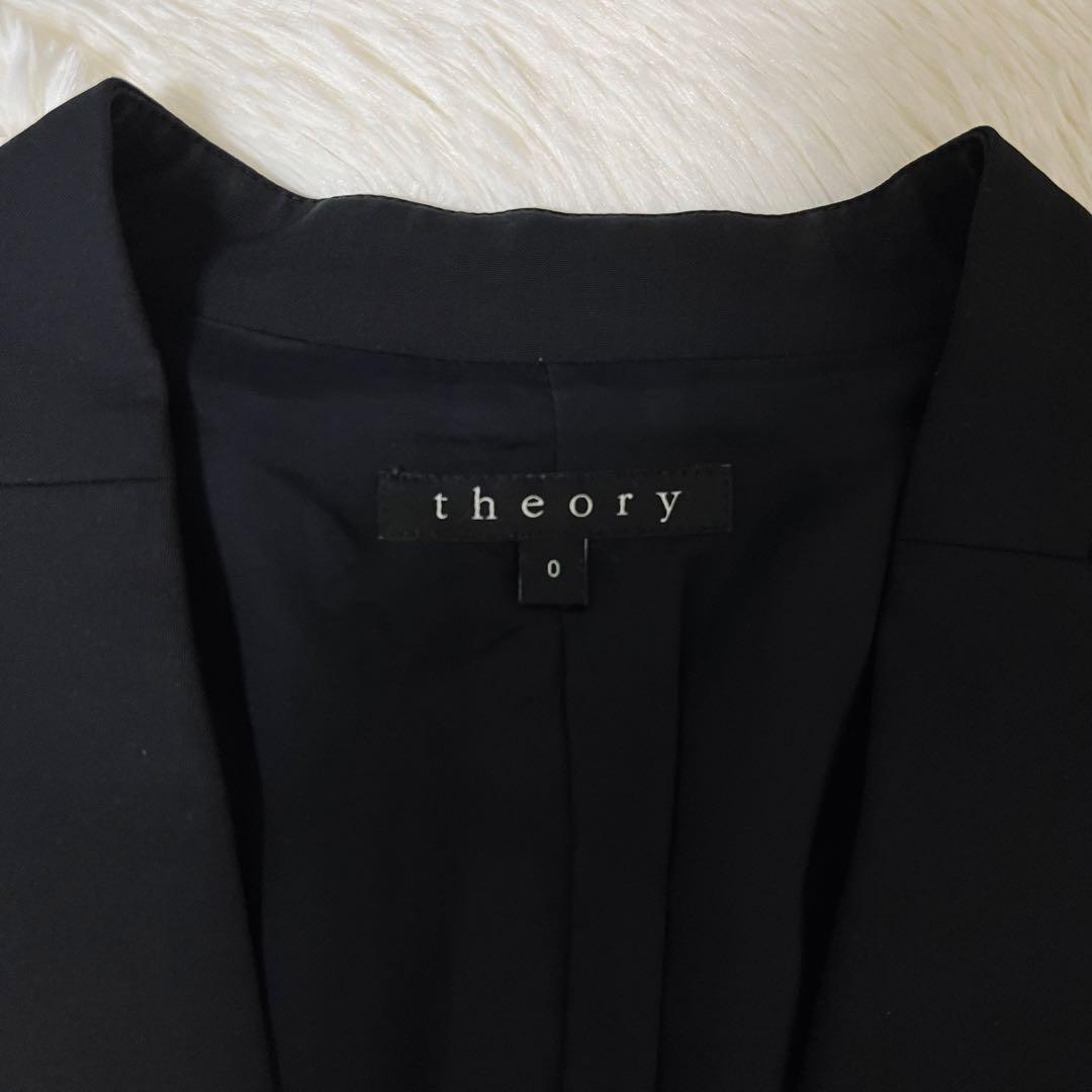 セオリー セットアップ LANAI ノーカラージャケット スカート 黒 0 2