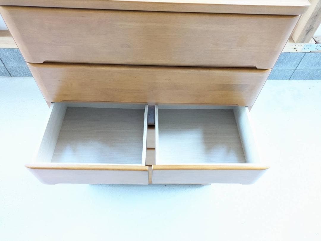 【美品】ニトリ ハイチェスト オウカ2 90HC 木製収納タンス 幅90cm